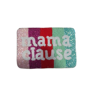 Bonito Monedero de Mamá Claus con Cuentas, Hecho a Mano, Bolsa Brillante para las Fiestas Navideñas, Monedero Colorido para Mamás de MD HANDICRAFTS - Product Image 1