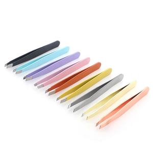 Pinzas para Depilar Cejas de Acero Inoxidable con Logotipo Personalizado, Bajo MOQ, Marca Privada, Pinzas Inclinadas para Cejas y Pestañas ANAAIF - Product Image 6