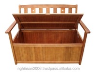 Moderne Landhaus-Stil Hochwertige Holz-Aufbewahrungsbank Multifunktional für Garten & Sofa-Nutzung Set Verfügbar