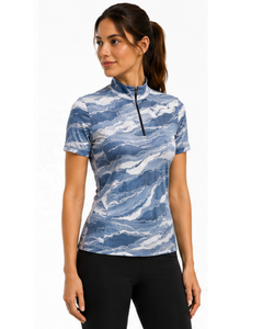 Unique Design Sublimated Horse Riding Shirt High Performance Quick Dry Cotton <b>Ladies</b> Equestrian Base Layer with Custom Logo - Product Image 3