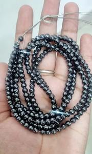 Perles de diamant en moissanite noire de 5 mm, coupe excellente, 22 pouces, bijoux personnalisés en moissanite - Product Image 1