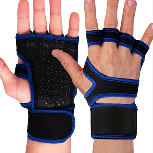 <b>Gloves</b> For Weightlifting, Exercise, Cross Training, Fitness, <b>Pull</b>-<b>up</b>, Gym Weight Lifting Padded <b>Gloves</b> With Wrist Wrap Support - Product Image 4