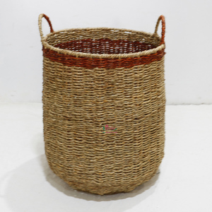 Paniers ovales naturels en osier de jonc de mer, cuisine colorée de conteneurs de stockage pour les coffrets cadeaux et l'organisation à la maison - Product Image 4