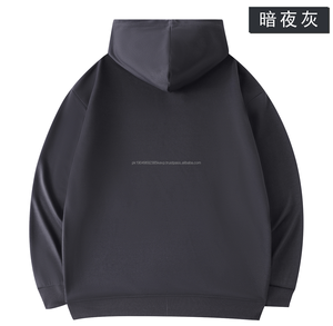 Sudaderas con capucha personalizables para hombre, Sudadera con capucha de algodón 100% pesada de mezcla de poliéster, negra, XS a 6XL, técnica de tejido, estampado de logotipo - Product Image 2