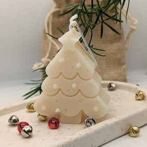 Vietnam <b>Christmas</b> Tree <b>Scented</b> <b>Candle</b> Soy Wax Handmade for Holiday Decor Gift Giving Table Styling Events and Home - Product Image 2