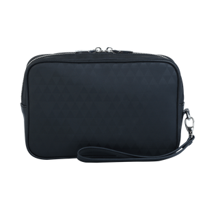 Pochette de luxe pour homme en tissu Oxford avec garniture en cuir, sacoche d'affaires portable, pochette de rangement étanche, vente en gros - Product Image 3