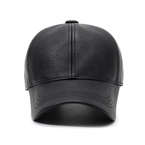Vintage Sporty Waterproof Canvas Breathable Leather <b>Baseball</b> <b>Caps</b> 6-Panel Adjustable Solid Custom Color Unisex Adult Cycling - Product Image 4