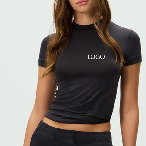 Fabricante de Ropa al por Mayor, Camisetas Cortas/Cuello Redondo, Diseño Liso de Color Sólido, Ideal para Impresión, Bordado y Marca Privada - Product Image 1