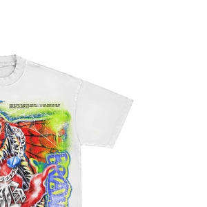 เสื้อยืดสตรีทแวร์สีขาวสำหรับผู้ชาย พิมพ์ลายกราฟฟิตี้สไปเดอร์แมน แขนสั้น คอกลม ทรงปกติ ผ้าเจอร์ซีย์คอตตอน 100% - Product Image 2