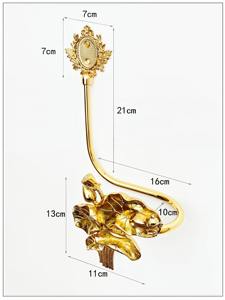 Gancho de pared de metal dorado creativo, elegante organizador de cortinas, ideal para decoración de ventanas de sala de estar y dormitorio. - Product Image 5