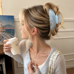 Pince à <span class=keywords><strong>cheveux</strong></span> coréenne style dégradé doux pour <span class=keywords><strong>femme</strong></span>, nouveau modèle, pince requin pour chignon arrière, avec une touche haut de gamme et élégante - Product Image 2