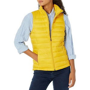 Chaleco acolchado sin mangas, ligero, impermeable, transpirable, cortavientos, plegable, de talla grande, para mujer, de poliéster, para invierno. - Product Image 1