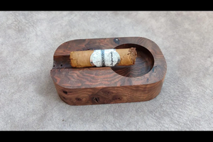 Cendrier rond en bois, logo personnalisé disponible - Product Image 4