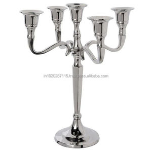 Candelabros de aluminio adornados para bodas vintage de lujo, eventos gastronómicos finos y decoración del hogar - Product Image 5