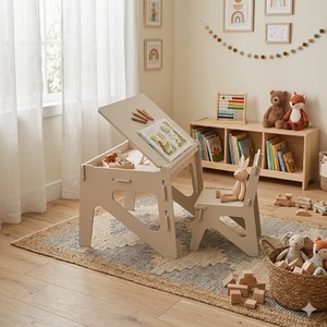 New Top American <b>Pine</b> Plywood Durable Safe Smooth Edges for Activity <b>Table</b> Children Room Play Areas Reading Corner Hao Hung Long - Product Image 4