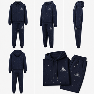 Tracksuit Custom Polyester/Cotton Zip <b>Hoodie</b> Set <b>Pink</b> Winter Windbreaker Quick Dry Men Women Tennis Running Training Volleyball - Product Image 5