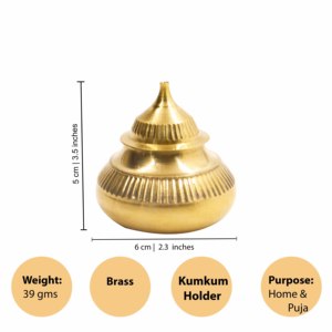 ที่ใส่มะพร้าว3.5นิ้วทำด้วยมือสำหรับ Pooja ของขวัญและของตกแต่งบ้าน - Product Image 2