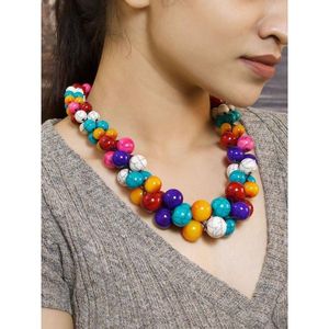 Fashion Multicolor Resin <b>Necklace</b> Handmade Oversized Chain Link <b>Statement</b> <b>Necklace</b> Women's Boutique Jewelry - Product Image 4