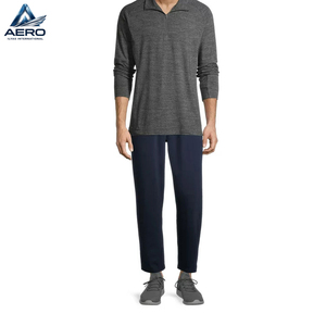 Pantalon de survêtement en coton bleu marine pour homme, taille élastique, décontracté, avec poches latérales, respirant, léger, pour le sport - Product Image 5