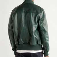 Achetez une nouvelle veste bomber en cuir PU noir pour homme, col montant, fermeture éclair, coupe décontractée, vêtement d'extérieur pour l'automne