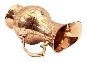 Jarra de latón estilo real para servir agua potable, decoración del hogar, vajilla con acabado dorado pulido al mejor precio. - Product Image 2