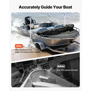 เสาเหล็กปรับระดับได้ 2 ชิ้น ความแข็งสูง ขนาด 30.5 นิ้ว/47.5 นิ้ว สำหรับรถพ่วงเรือและเรือยนต์ พร้อมตัวนำทางความแข็งแรงสูง - Product Image 2