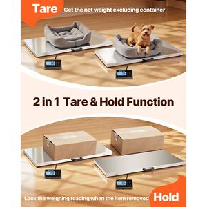 Bilancia Digitale per Bestiame 1100Lbs X 0.2Lbs, Grande Bilancia Veterinaria per Animali Domestici, Piattaforma in Acciaio Inossidabile, Bilancia Elettronica per Spedizioni Postali Pesanti - Product Image 3