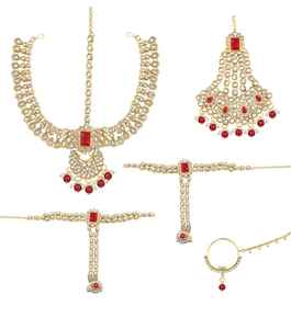 Exquisita gargantilla Kundan hecha a mano con cuentas colgantes, nueva colección de joyería Patwa, accesorios nupciales de estilo étnico Bollywood para mujer - Product Image 5