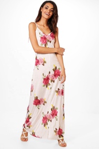 Robe imprimée décontractée de style personnalisé Robe décontractée grande taille pour femmes Robe grande taille à col en O à volants sur le devant - Product Image 3