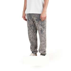 Pantalones Jogger de Felpa 100% Algodón con Lavado Ácido y Logotipo Personalizado, Diseño Nuevo, para Hombre, Tallas Grandes, Cintura Media, Corte Acampanado con Cordón Ajustable - Product Image 1