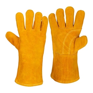 Gants de sécurité en cuir de vachette pleine fleur, haute performance, résistants à la chaleur et aux étincelles, protection industrielle des mains, gants de soudeur - Product Image 1