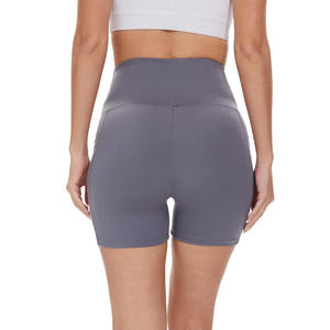 OEM Summer Breathable Lining Running Gym Drawstring <b>Elastic</b> <b>Waist</b> Shorts Women With Pocket - Product Image 2