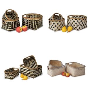 ชุดตะกร้าตกแต่ง TRIBAL COLLECTION สำหรับจัดเก็บ ตะกร้าหวายไม้ไผ่ ตกแต่งห้องนั่งเล่น กระถางต้นไม้ ตะกร้าใส่ผ้า ใช้ในบ้านทั่วไป - Product Image 1