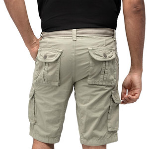 Men's Casual Cargo Shorts 100% Cotton Blend <b>Material</b> Knee Length Mid Waist Knitted Plus Size Quick Dry Summer Wear - Product Image 2