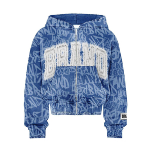 Letter Pattern Men's <b>Vintage</b> <b>Tracksuit</b> Custom Logo Design 100% Cotton Acid Wash Solid Crew Neck Embroidery Heavyweight Winter - Product Image 3