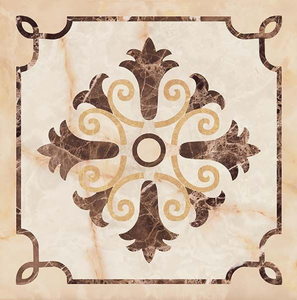 Plateau octogonal en marbre blanc orné d'un motif floral en nacre, disponible à prix de gros. - Product Image 2