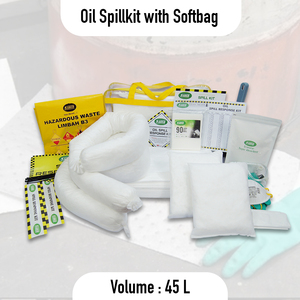 Kit anti-déversement d'hydrocarbures 45L avec sac souple – Kit de réponse aux déversements d'hydrocarbures portable pour atelier, entrepôt et usage industriel – Vente en gros - Product Image 2