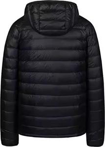 Veste matelassée à capuche pour homme, couleur unie, fermeture éclair, coupe-vent, vêtements décontractés d'hiver, coupe régulière, rembourrage en polyester - Product Image 2