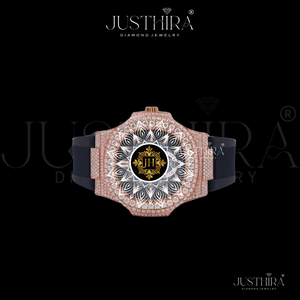 Reloj de Lujo para Hombre con Diamantes de Moissanita Premium y Correa de Caucho, Estilo Hip Hop, Edición Limitada con Diseño de Moneda - Product Image 2