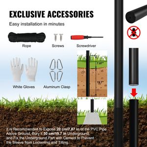 Kit Asta Portabandiera Sezionale in Lega di Alluminio Rinforzata da 20FT per Esterni con 3 Modalità di Visualizzazione per Bandiere 3x5 - Product Image 5