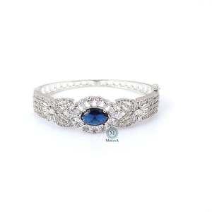 Laisha Sapphire Blue CZ Designer Fashion Bracelet - Product Image 1