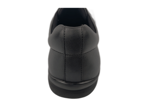 Zapatos de Vestir de Cuero Negro para Hombre, Sin Cordones, Punta Redonda, Cierre de Velcro, Entresuela Acolchada de EVA, Suela de Goma, para Oficina y Carrera Profesional - Product Image 3