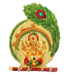 Décoration murale Ganesh la plus vendue en gros avec porte-clés en métal, fer et plastique pour la décoration du salon - Product Image 1