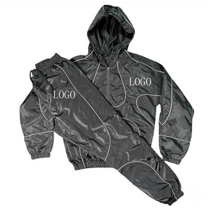 Men's Y2K Streetwear Polyester Tracksuit Set <b>Black</b> Hooded <b>Windbreaker</b> Jacket Jogger Pants Breathable Windproof Waterproof - Product Image 1