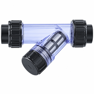 Filtre en Y transparent en PVC/UPVC DN15-DN100 pour tuyaux – Filtre manuel anti-colmatage pour sédiments et impuretés dans l'eau - Product Image 4