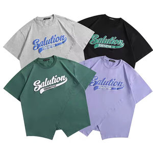 Camisetas de Manga Corta con Cuello Redondo, 100% Algodón, Ligeras, Transpirables y Ecológicas, con Estampado Puff, Personalizadas, para Mujer, en Oferta - Product Image 1