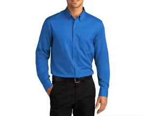 100% Cotton Wholesale Custom Cotton Casual <b>Shirt</b> Stand <b>Collar</b> Long Sleeve <b>Men</b> <b>Shirts</b> Formal Office Dress <b>Shirts</b> for <b>Men</b> - Product Image 1