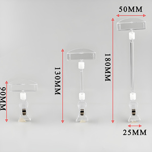Plastic Clear Pop Clip Low Price Display Clip Sign Holder PVC Price Holder for Supermarket <b>Shelf</b> Label - Product Image 2