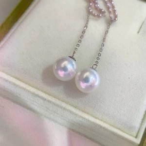 Exquisite Two-Set Women's Fine <b>Dangle</b> <b>Earrings</b> Cross-Border Popular with Fashionable Light Luxury Elegant <b>Pearl</b> Zircon Design - Product Image 3