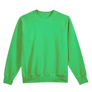 Sudadera de forro polar verde claro bordada para hombre, cuello redondo, manga larga, lisa, de invierno, con impresión de logotipo personalizado. - Product Image 3